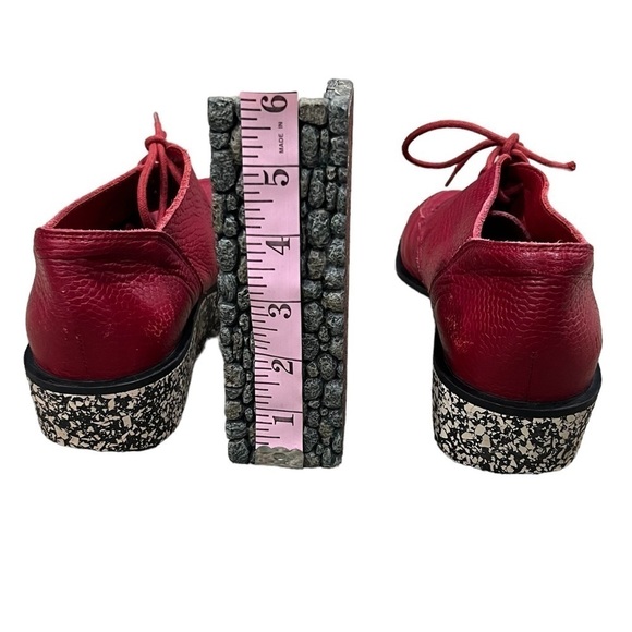 Arche Red Leather Lace Up Loafers Size 5 Men's - Picture 8 of 11